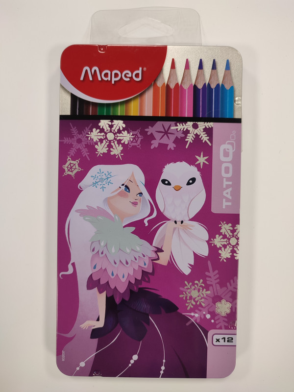 Zīmuļkrāsas Maped Metal Box Tao 12 kr