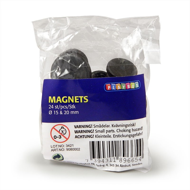 Magnētu komplekts 24 gab. 15x20  mm