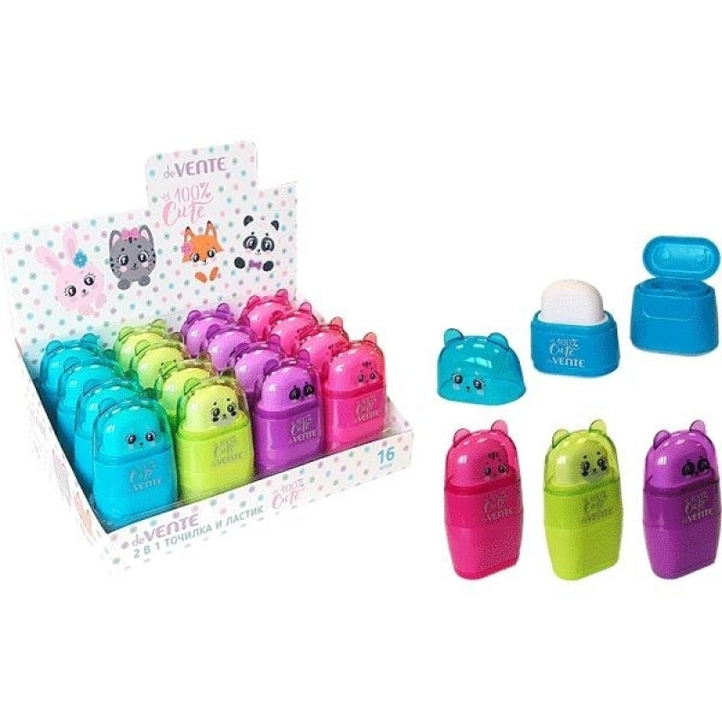 Zīmuļu asināmaias + dzēšgumija deVente 100% Cute, asorti