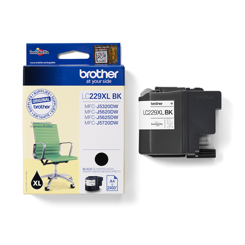 Tintes kasetne Brother  LC 229XL melna 2,4k