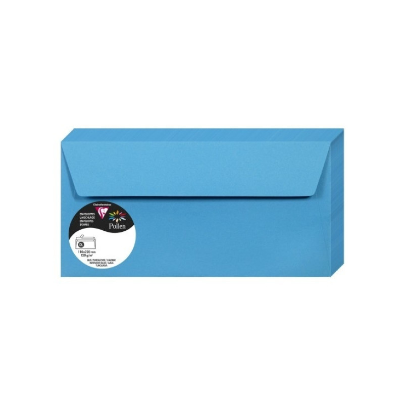 Aploksne C65 110x220mm 120g/m²  sky blue/zila 1 gab.