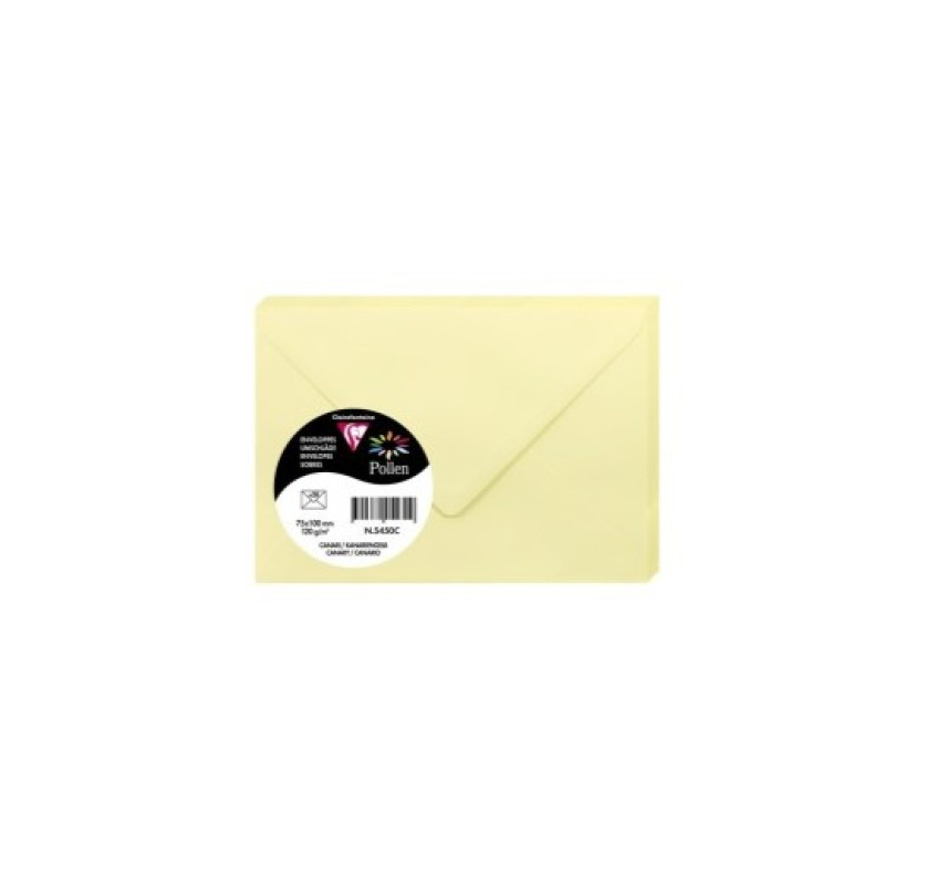Aploksne C7 75x100mm 120g/m² canary/dzeltena Pollen 1gab.