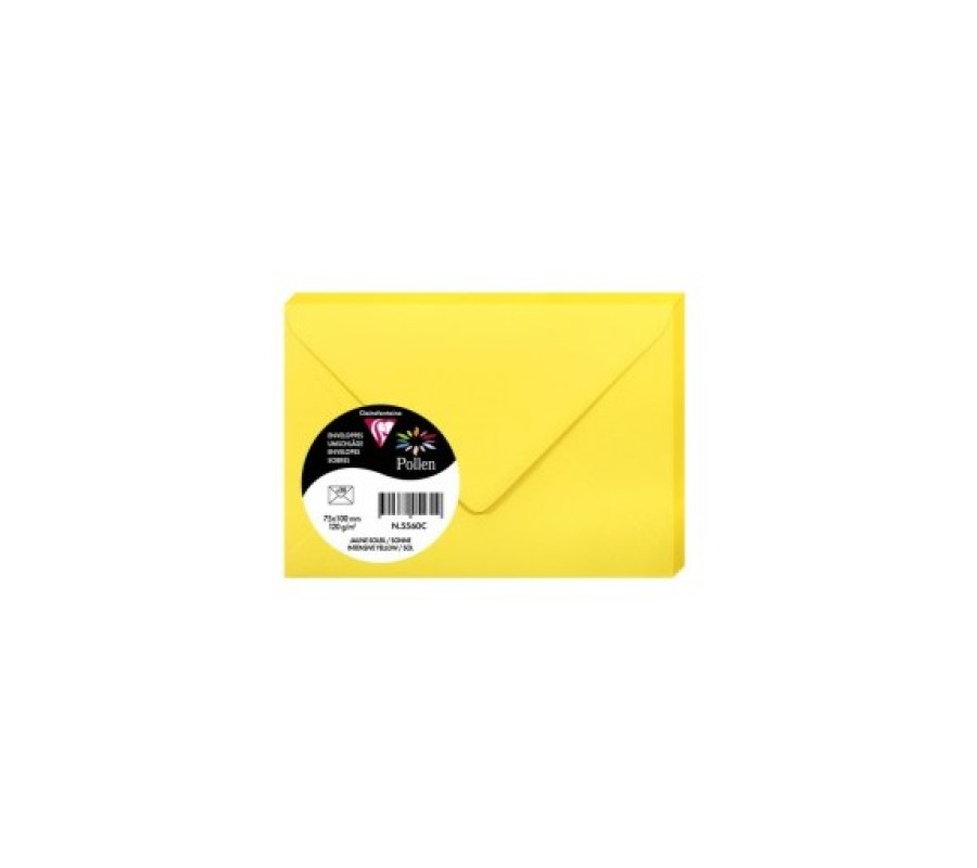 Aploksne C7 75x100mm 120g/m² intensive yellow/dzeltena Pollen 1gab.