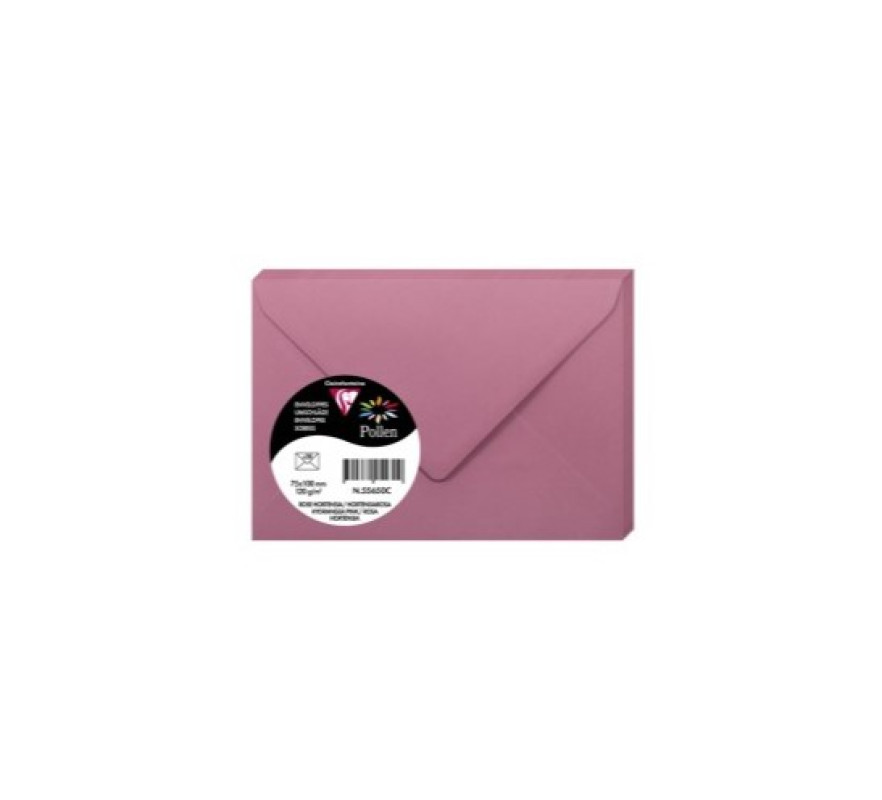 Aploksne C7 75x100mm 120g/m² rose hortensia/rozā Pollen 1gab.