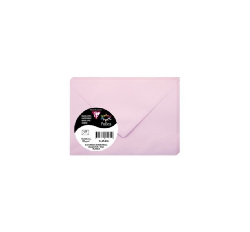 Aploksne C7 75x100mm 120g/m² sugared pink/rozā Pollen 1gab.