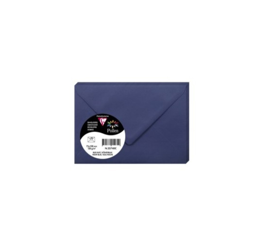 Aploksne C7 75x100mm 120g/m² night blue/zila Pollen 1gab.