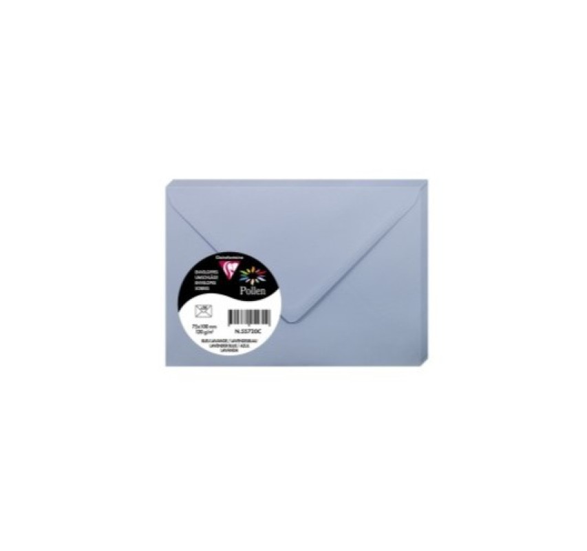 Aploksne C7 75x100mm 120g/m² lavender blue/zila Pollen 1gab.