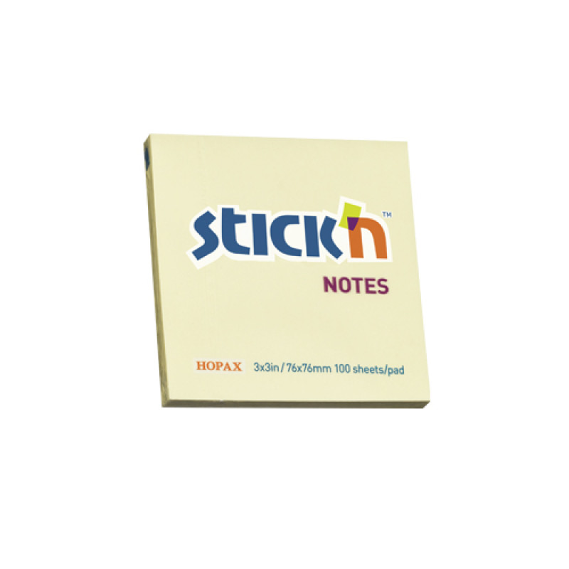 Līmlapiņas 76x76mm 100l. dzeltenas Stick'N