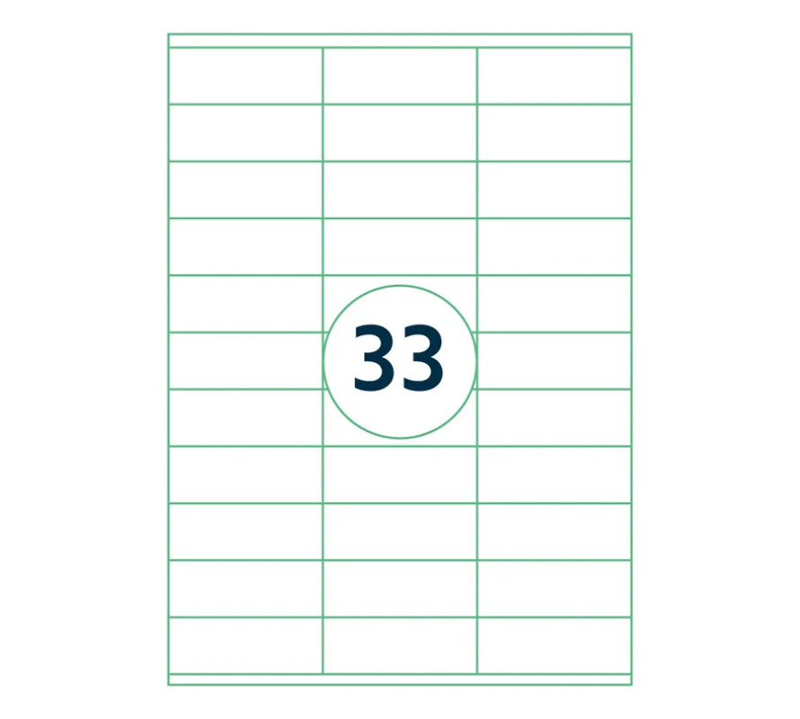 Uzlīmes A4 70x26mm 1 loksne baltas Rillprint