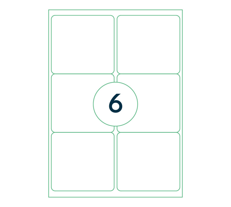 Uzlīmes A4 99,1x93,1mm 1 loksne baltas kvadrāta Rillprint
