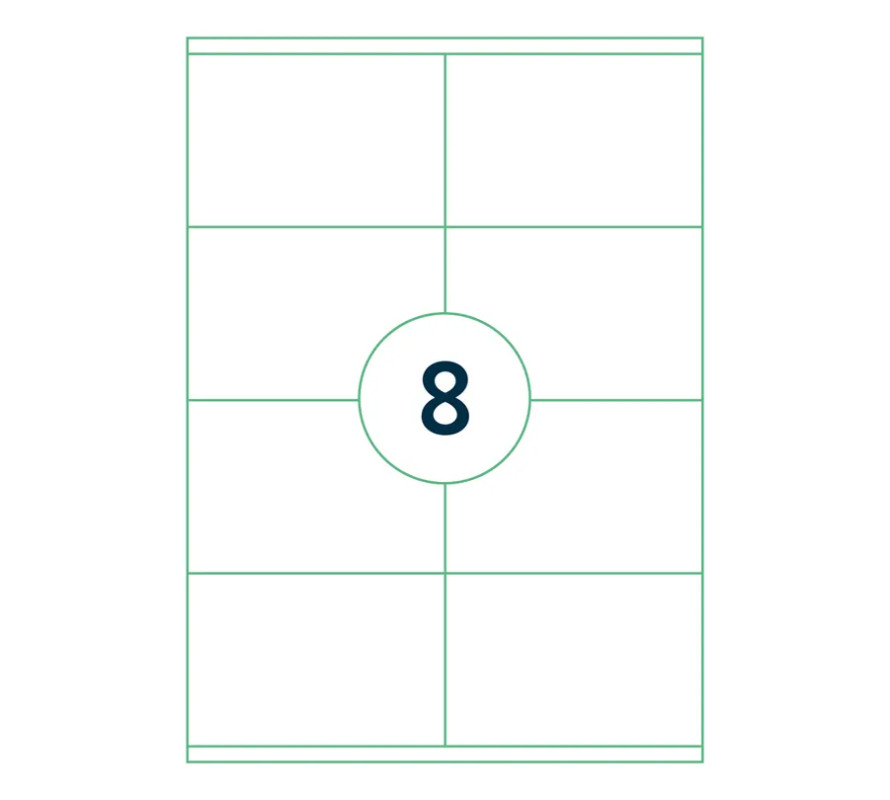 Uzlīmes A4 105x71mm 1 loksne baltas Rillprint