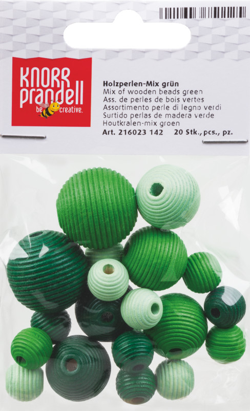 Koka pērlītes 20gab. zaļos toņos Knorr Prandell