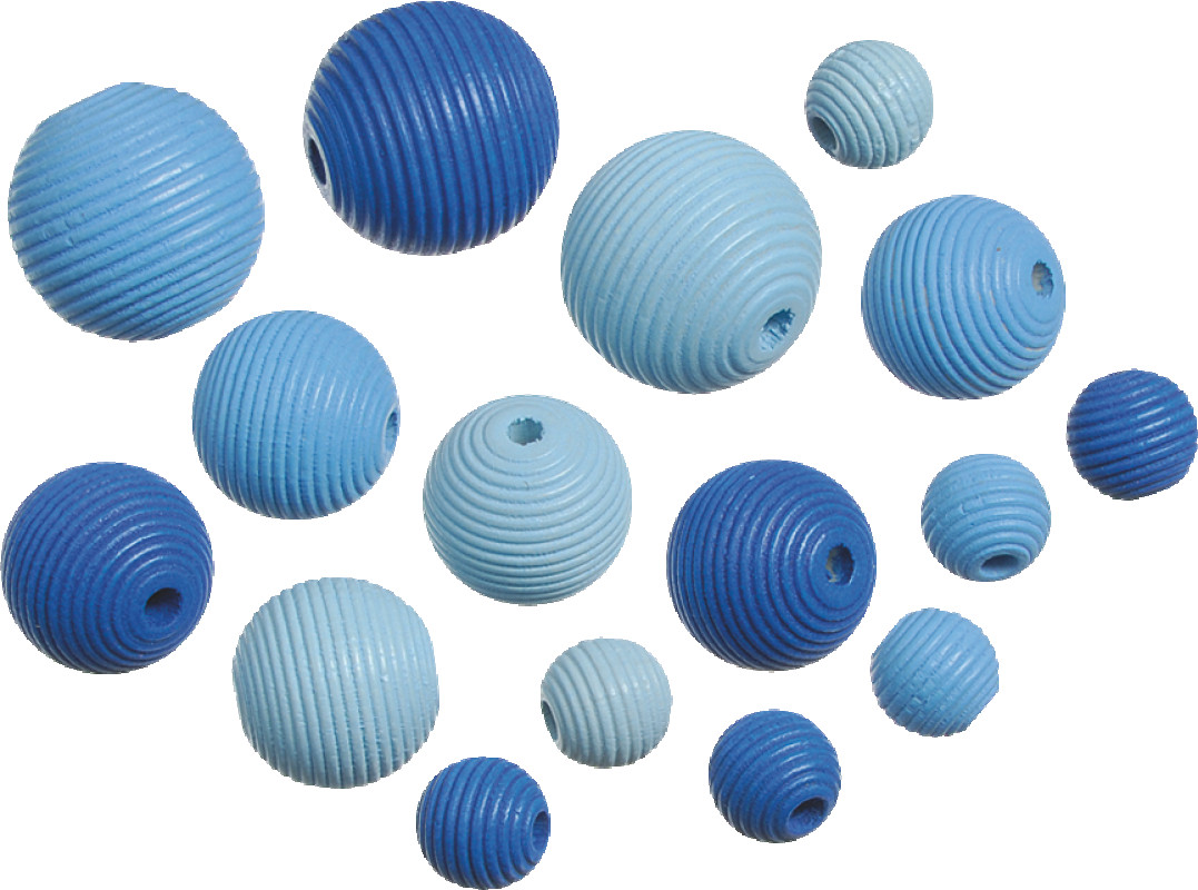 Koka pērlītes 20gab. zilos toņos Knorr Prandell