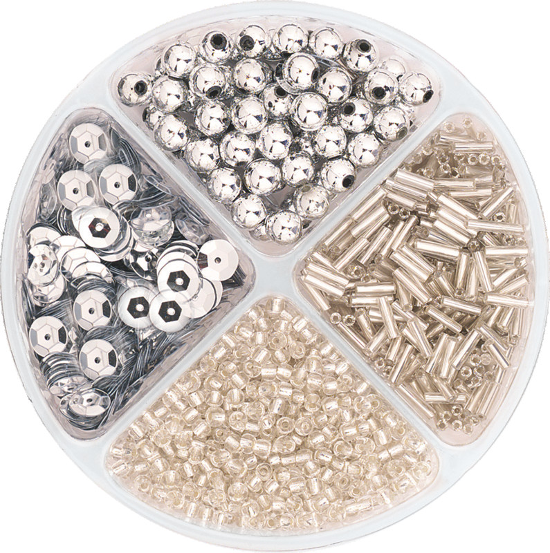 Pērlīšu un fliteru komplekts 30g sudraba Knorr Prandell