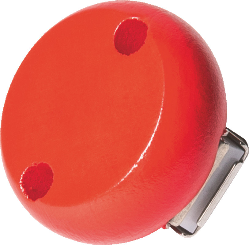 Koka klipsis 3cm apaļš sarkans Knorr Prandell
