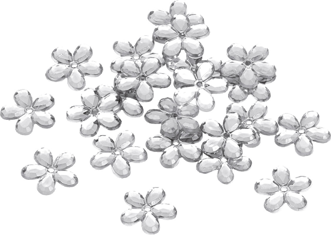 Dekoratīvi ziediņi 1,2cm 120gab. sudraba Knorr Prandell