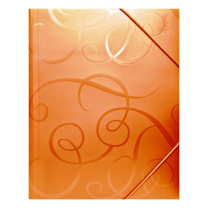 Mape ar gumiju A4 plastika oranža Barocco Forpus