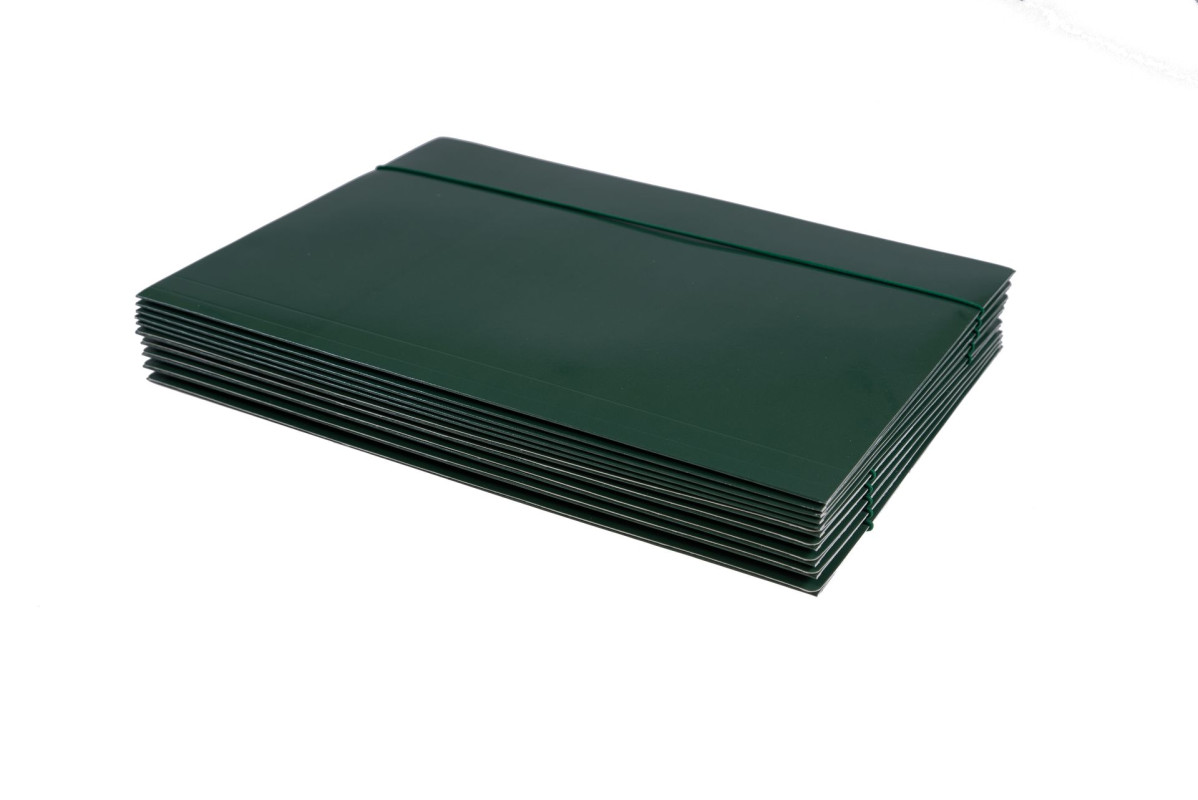 Mape ar gumiju A4 kartona tumši zaļa Kreska