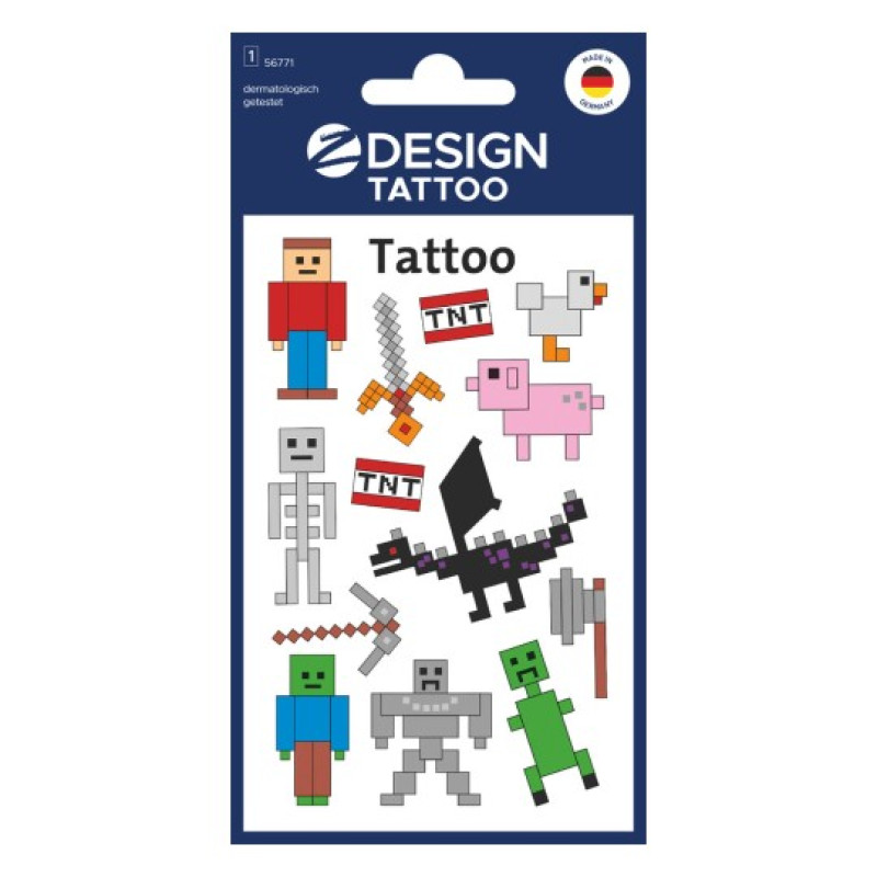 Tetovējumu uzlīmes 1 loksne pikseļi Avery