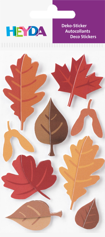 Dekoratīvas uzlīmes 1 loksne rudens lapas Heyda
