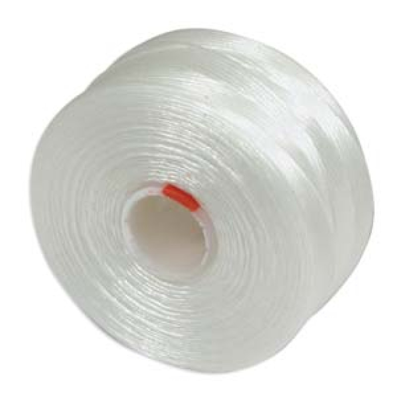 Neilona diegs pērļošanai Ø0,09mm 68,5m balts Tex 35