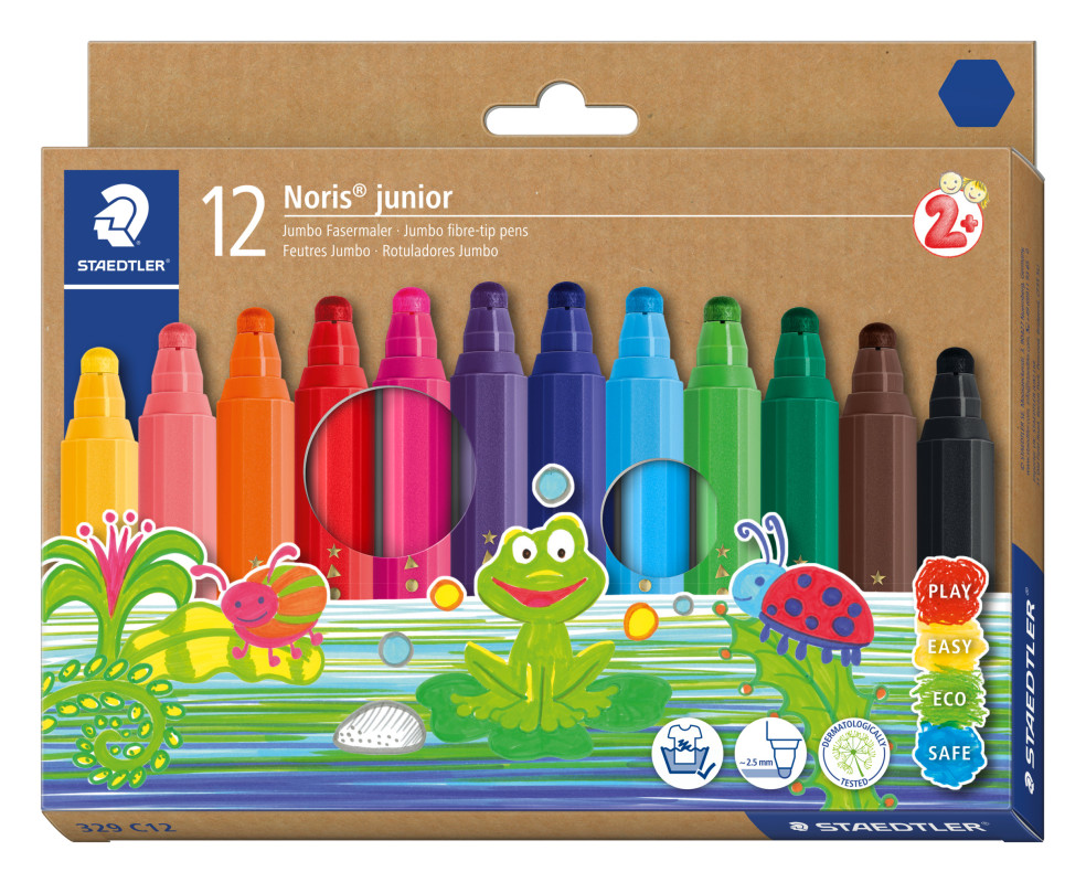 Flomāsteru komplekts 12gab. Noris Junior Staedtler