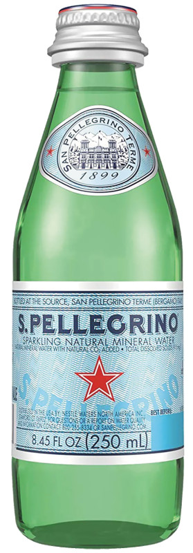 Minerālūdens gāzēts 0.25l stikla pudelē S.Pellegrino