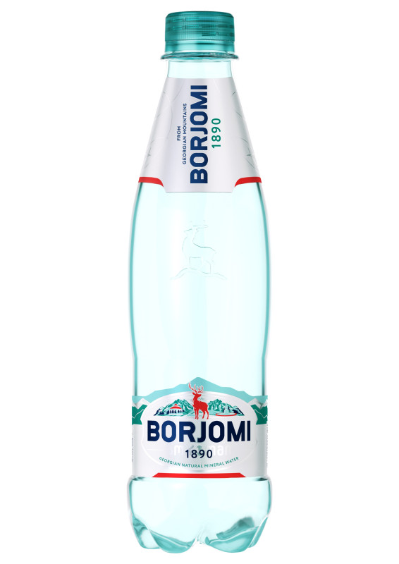 Minerālūdens gāzēts 0.5 L plastmasas pudelē Borjomi