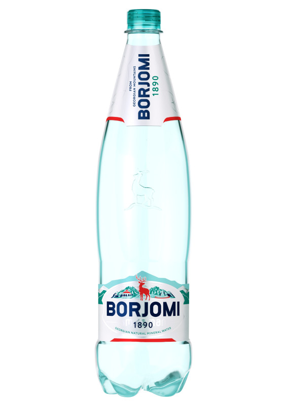 Minerālūdens gāzēts 1L plastmasas pudelē Borjomi