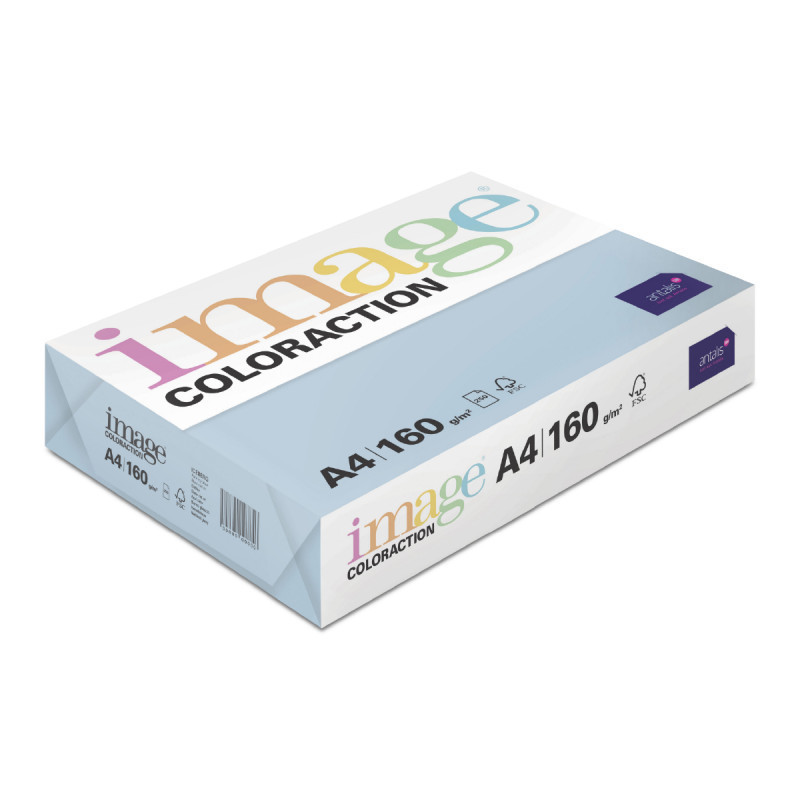 Krāsains papīrs A4 160g/m² 250 loksnes Iceberg/gaiši zils