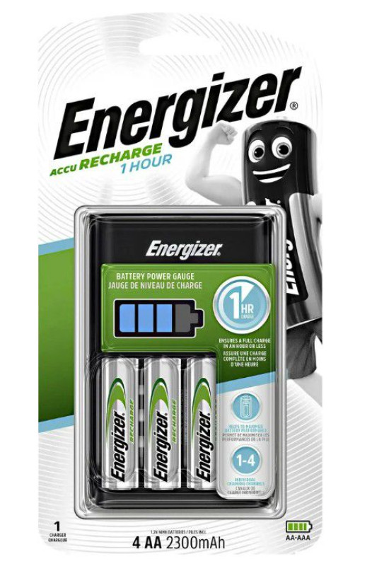 Bateriju lādētājs ātrais Energizer 1-4 AAA/AA ar baterijām 4xHR6/AA 2300mAh