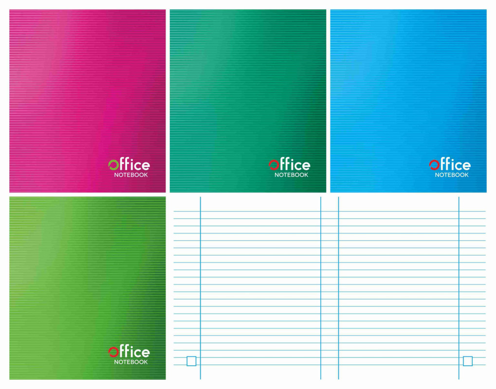 Klade A5 96 lapas līniju Office notebook
