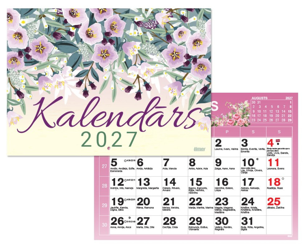 Kalendārs Timer Color A4