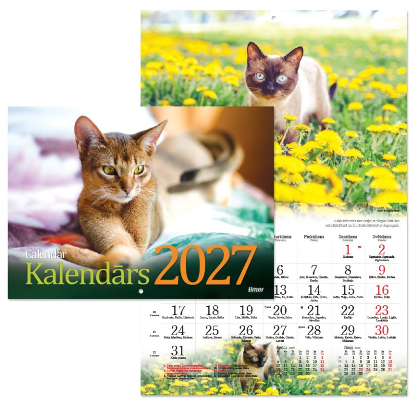 Kaķu kalendārs 2027
