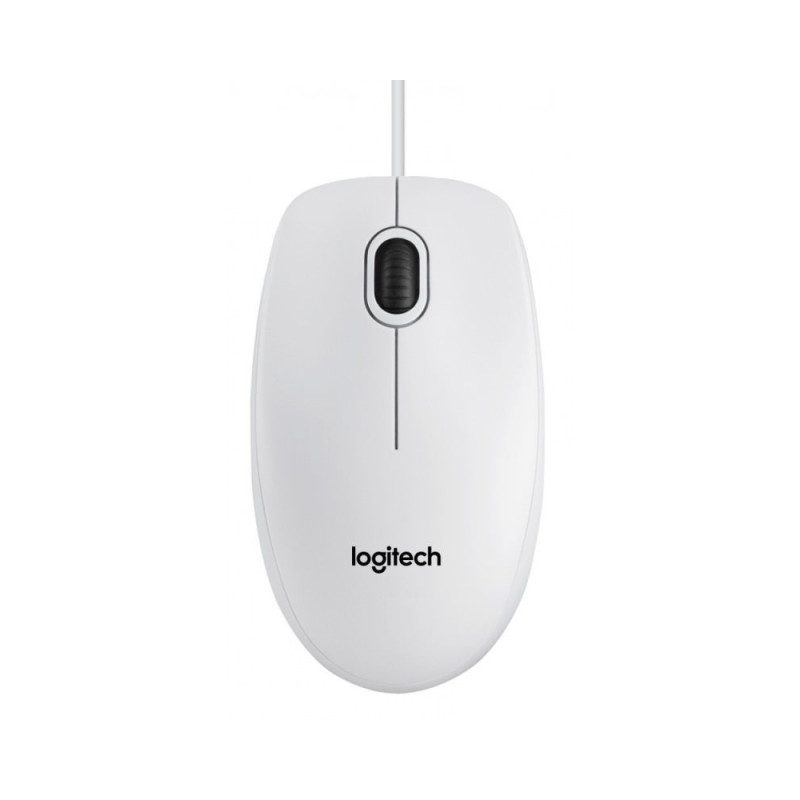 Optiskā datorpele ar vadu, balta B100 Logitech